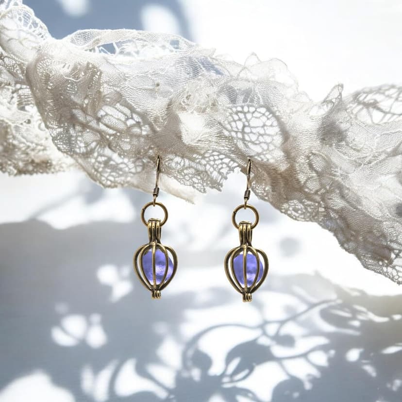 Bottled Up Designs Handmade Brass Drop Earrings, Sterling Silver, Eco Friendly, Recycled Vintage Bottles, Made in USA, Birthday Gifts, Mothers Day, Women, Anniversary