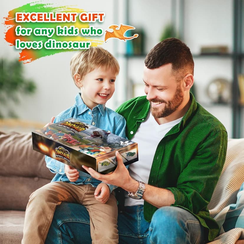 faentwc Dinosaur Painting Toys for Kids 5-7: 2 in 1 Dino Arts Painting Kits and Pull Back Cars Toy for Boys 4 5 6 7 8 9 10 Year Old Art & Craft Set for Girl DIY Easter Birthday Gifts for Kid Age 3-12