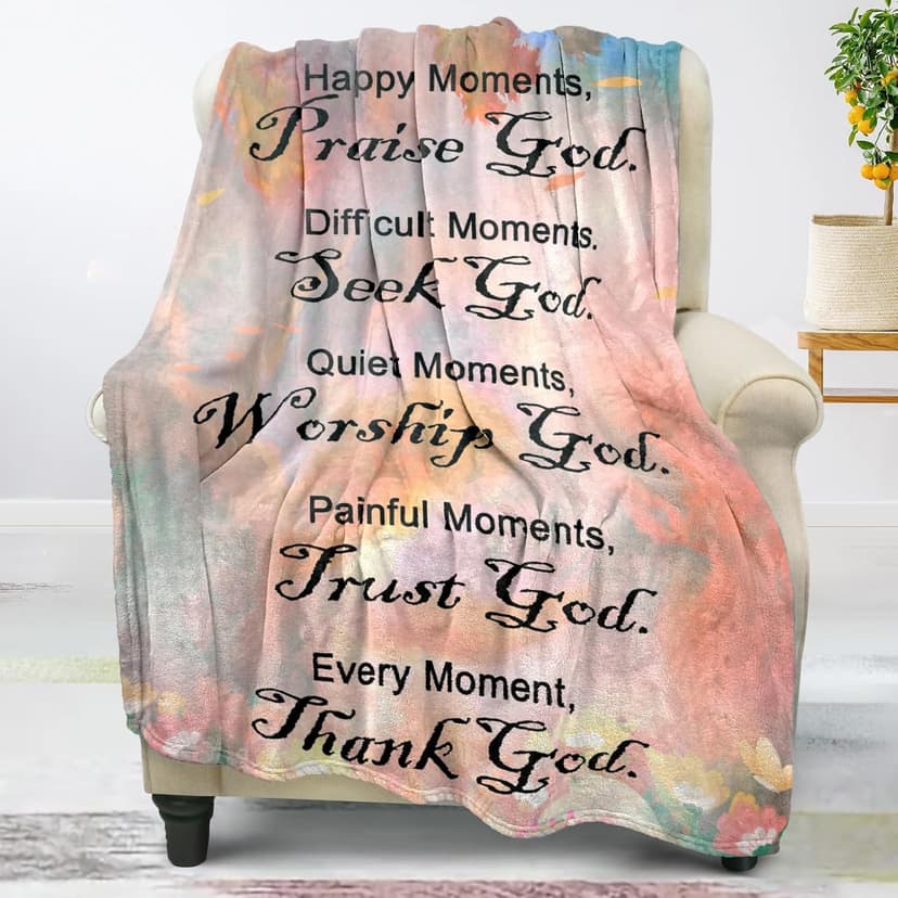 Christian Gifts for Women Faith, Inspirational/Religious/Spiritual Gifts for Adults, Soft Throw Blankets for Women/Men, Personalized Blankets for Adults 40"x 50"