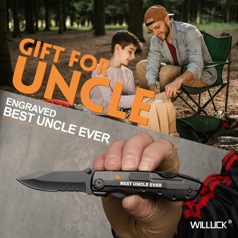 Uncle Gifts - Gifts for Uncle, Uncles Birthday Gifts - Uncle's Gift from Niece Nephew, Christmas Uncle's Gifts - Multitool Knife, Fathers Day Uncles Gift Idea