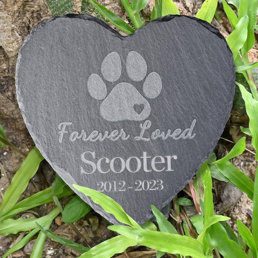 Dog Memorial Gifts for Loss of Pet - Personalized Loss of Dog Memorial Stone - Loss of Cat Sympathy Stone - Personalized Pet Loss Gifts - Sympathy Gift for Dog Passing Away - 4*4 Inches Memorial Stone