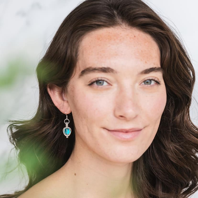 Bottled Up Designs Handmade Drop Earrings, Eco Friendly, Recycled Vintage Bottles, Made in USA, Birthday Gifts, Mothers Day, Women, Anniversary