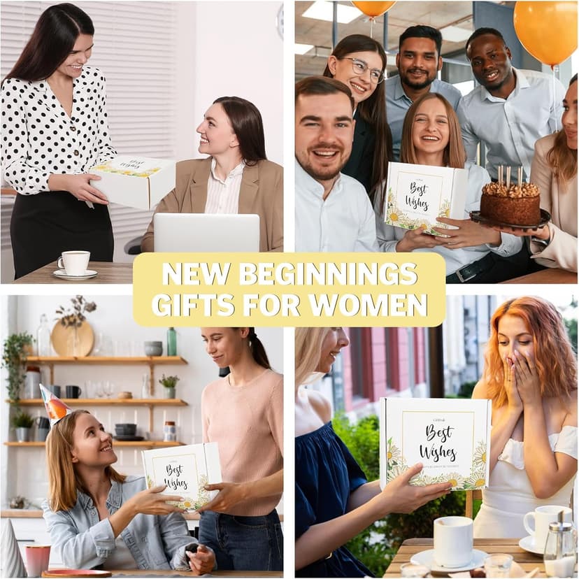 New Beginnings Box Gifts for Women, Farewell Gifts For Coworkers, Self, New Job Going Away Break Up Divorce Goodbye Good Luck Gift Basket, Self Care Gifts for Women Her Best Friends Sister Mom