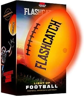 Light Up Football - Glow in the Dark Ball - NO 6 - Boys Gifts - Outdoor Sports, Birthday Gifts for Boys 8-15+ Year Old - Kids Teenage Youth Gift Ideas - Boy Toys Stuff Ages 8 9 10 11 12 13 14 15