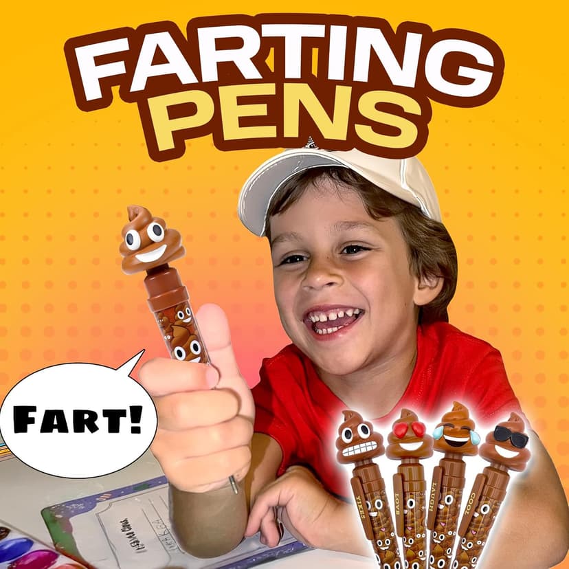 Farting Poop Pen with Multiple Funny Sounds - Perfect Novelty Gift for Teens, Kids & Boys - Functioning Pen & Prank Toy for The Entire Family, Fun Gag Gifts with Big Laughs (Original)