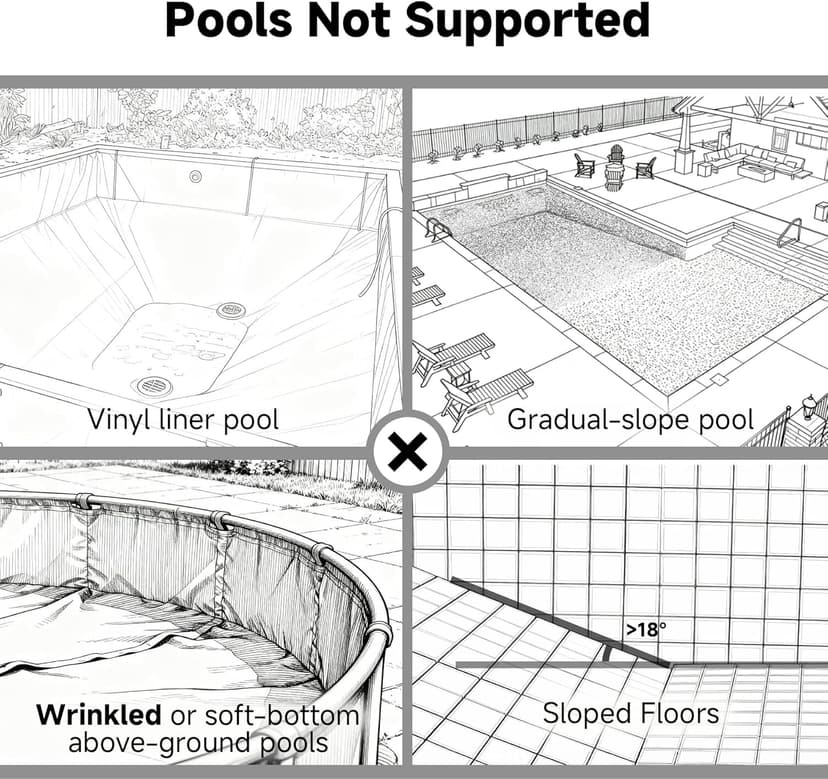 PF1 Cordless Robotic Pool Vacuum Cleaner for Above & In-Ground Pools with Retrieval Buoy, Max Cleaning Coverage 1345 Sq.ft, 150Mins Runtime, Self-Parking, Fast Charging, Deep Gray