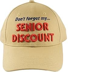 Birthday Baseball Cap, Don't Forget My Senior Discount Hat for Dad Grandpa Elders Father's Grandparents Beige