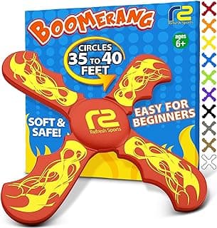 Boomerang for Kids - It Really Does Fly Back - Fun & Easy to Use Gifts for Boys & Girls - Best Toys for Ages 8-13 Gift Idea - Soft Foam Design Stocking Stuffers for Kids 6 7 8 9 10+ Year Old Boy Gifts