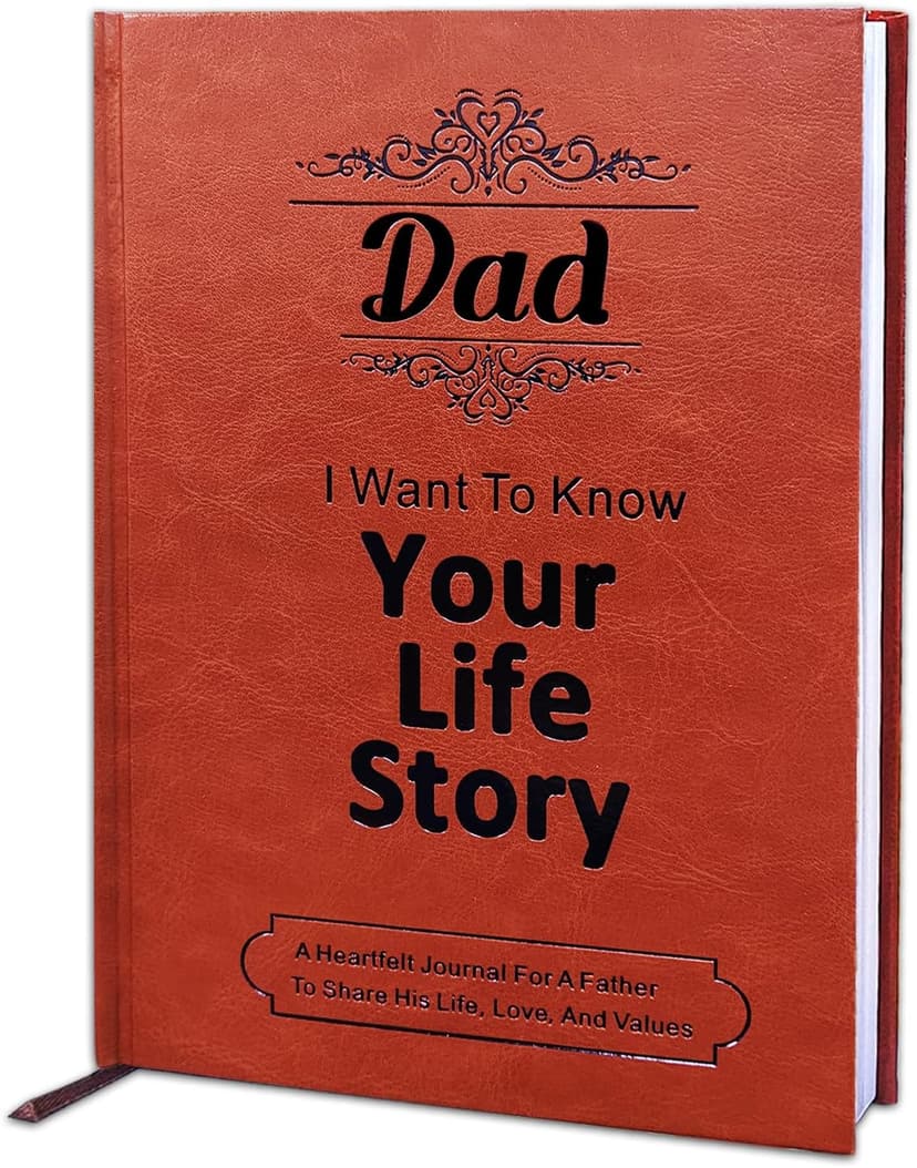 JUNQIU Dad I Want To Hear Your Story, A Father’S Guided Journal Book - Gifts For Dad Birthday, Fathers Day Dad Gifts From Daughter Son, Dad Gifts For Christmas, Dads Gift