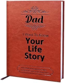 JUNQIU Dad I Want To Hear Your Story, A Father’S Guided Journal Book - Gifts For Dad Birthday, Fathers Day Dad Gifts From Daughter Son, Dad Gifts For Christmas, Dads Gift