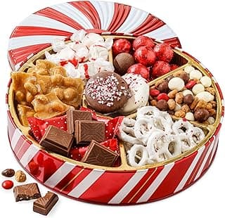 BONNIE AND POP Christmas Gift Basket - Holiday Gifts Prime Delivery - Chocolate & Nut Gift Box, Assortment Tray - Birthday, Sympathy, Get Well, Men, Women & Families