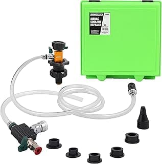 OEMTOOLS 24444 Cooling System Refiller AirEvac Kit, Quickly Refill Cooling Systems, Eliminate Trapped Air, Prevent Engine Damage, Universal Adapter, Leak Test, Includes 5 Bushings & Storage Case