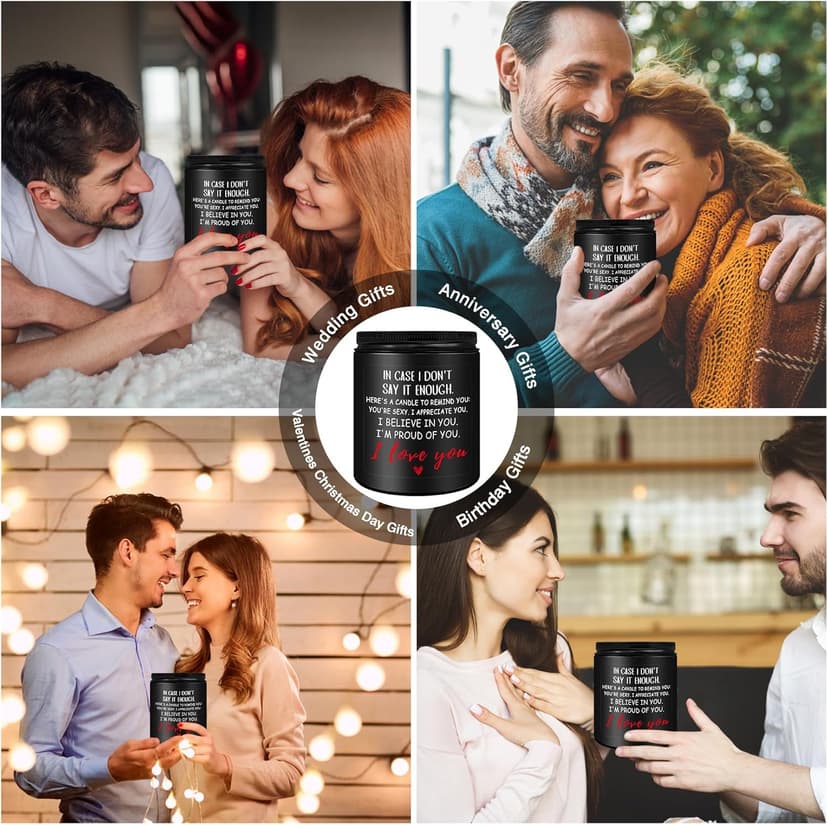 Homsolver Anniversary Wedding Birthday Gifts for Him Boyfriend Husband, Unique Romantic Gift for Him Lavender Candle, Funny Romantic Anniversary Birthday Gifts for Him,Boyfriend, Husband