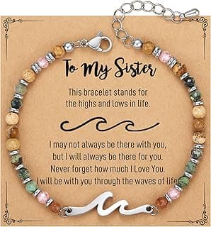 TONY & SANDY Friend Gifts for Women, Sister Gift, Friendship Bracelets, Wave Bracelet, Best Friend Birthday Gifts for Women, Bestie Bracelets, Christmas Stocking Stuffers for Woman