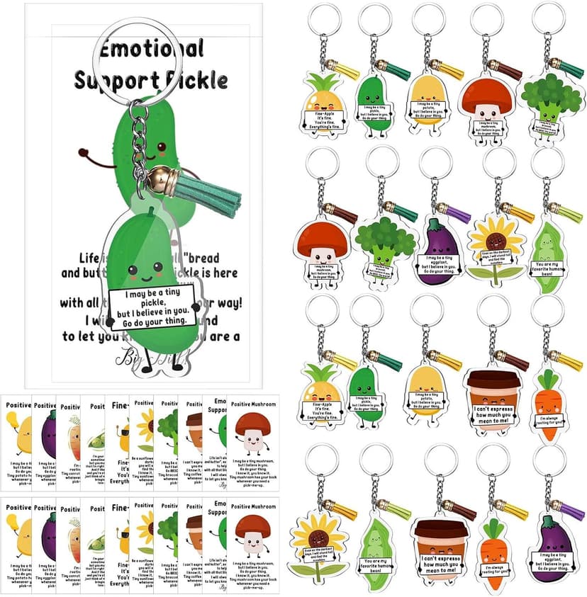 Positive Support Keychains Appreciation Gifts for Coworkers Employee Christmas Thanksgiving Funny Positive Gifts