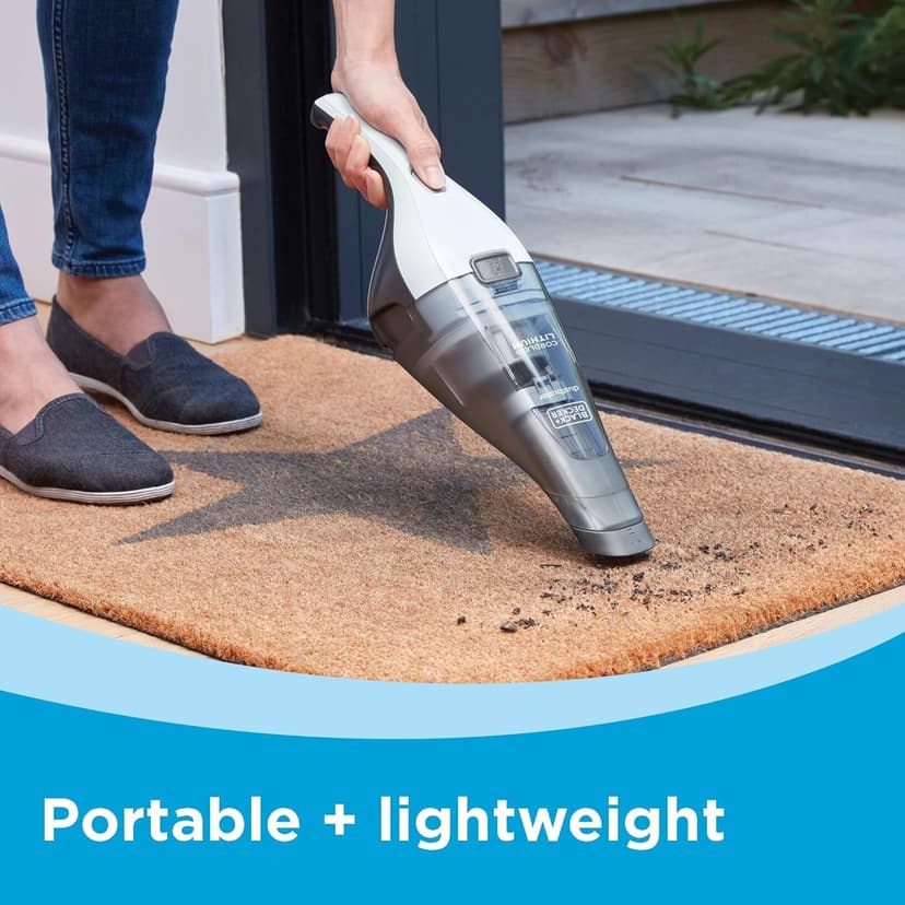 BLACK+DECKER dustbuster Cordless Handheld Vacuum, Portable Car Vacuum Cordless Rechargeable, Wall Mount, Strong Suction QuickClean (HNVC215B10)