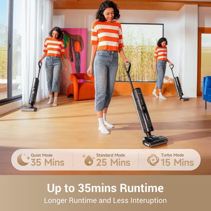 DREAME G10 Pro Wet Dry Vacuum Cleaner, Vacuum Mop All in One with Auto Self-Cleaning, Floor Cleaner Machine for Hard Floor, 35 Mins Runtime, Edge Cleaning, Self-Propelled Vacuum Mop Combo