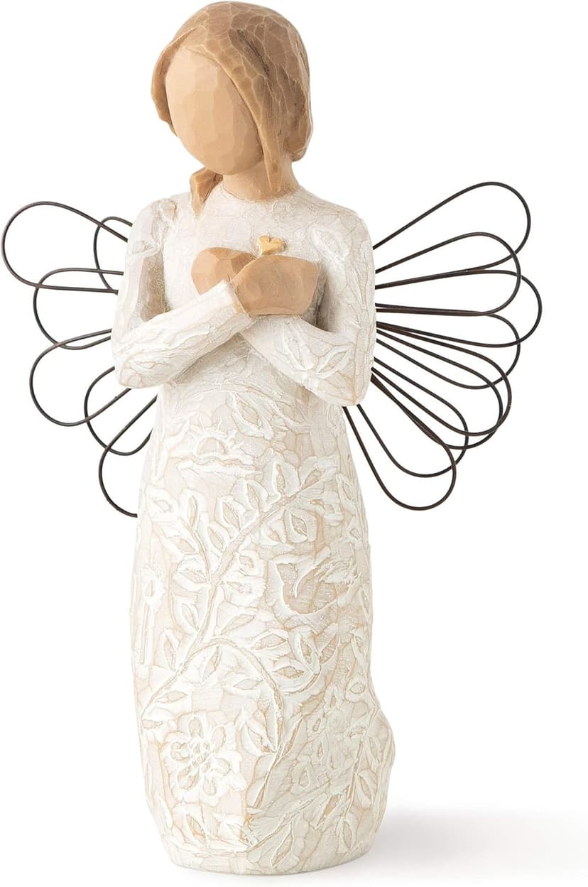 Willow Tree Remembrance Angel (Lighter Skin), Memories…Hold Each one Safely in Your Heart, A Gift to Express Sympathy, Comfort, Remembrance and Healing, Sculpted Hand-Painted Figurine