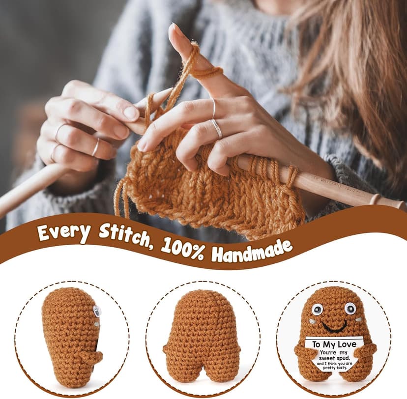 I Love You Gifts, Romantic & Naughty Crochet Potato for Him Her, Husband Boyfriend bf Gift from Wife Girlfriend gf, Best for Lover's Birthday, Christmas, Valentine's, Anniversary