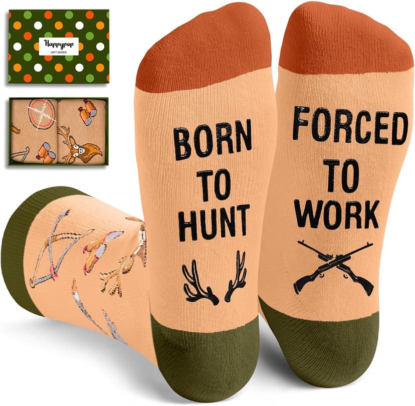Zmart Men Women Funny Socks - Outdoorsman Gifts for Racing Golfing Hunting Lovers