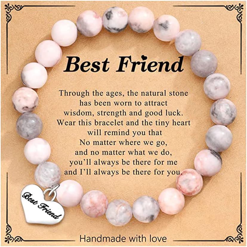 MFTRADING Beaded Bracelet for Women Inspirational Gifts to My Mom Daughter Gramdma Sister Best Friends Birthday Gift Nature Stone Bracelet
