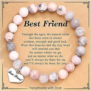 MFTRADING Beaded Bracelet for Women Inspirational Gifts to My Mom Daughter Gramdma Sister Best Friends Birthday Gift Nature Stone Bracelet