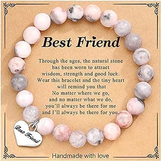 MFTRADING Beaded Bracelet for Women Inspirational Gifts to My Mom Daughter Gramdma Sister Best Friends Birthday Gift Nature Stone Bracelet