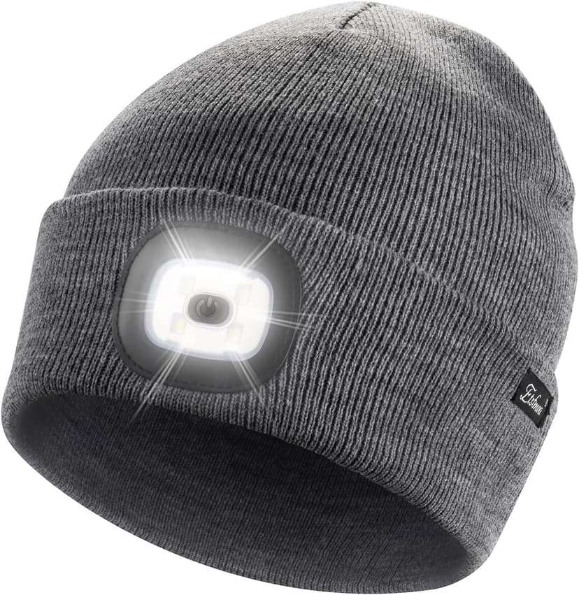 Etsfmoa Unisex Beanie with The Light Gifts for Men Dad Father USB Rechargeable Caps