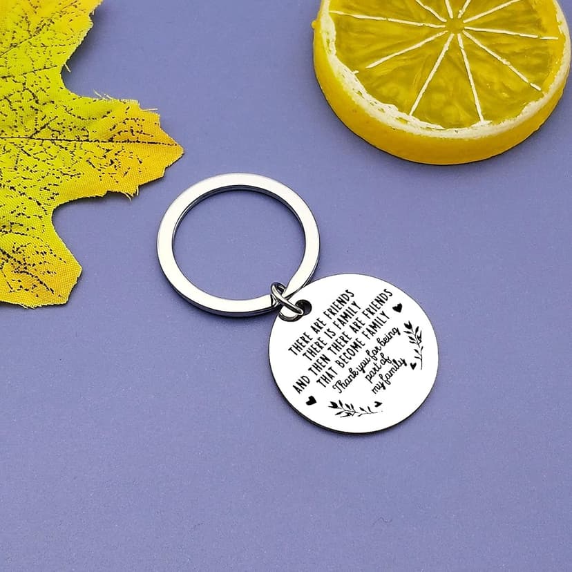Friendship Gifts Best Friend Keychain Thank You Gift for Best Friend BFF Bestie Soul Sister Friend Appreciation Gifts, Birthday Christmas Gifts for Best Friend, Thank You for Being Part of My Family