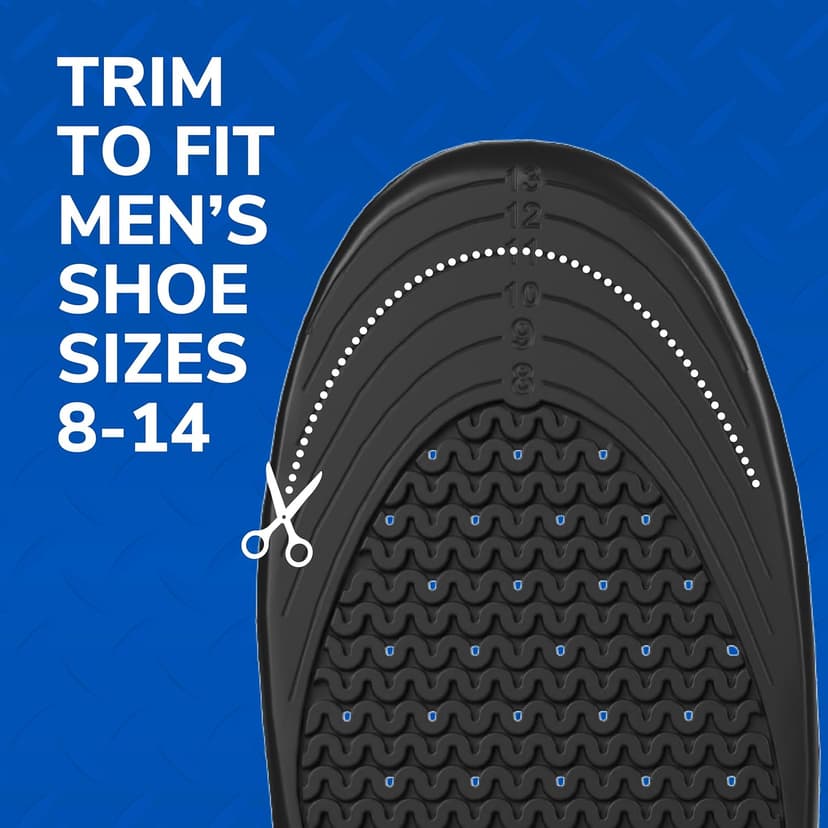 Dr. Scholl's Work All-Day Superior Comfort Insoles with Massaging Gel - Designed for Men & Women with Hard-Working Feet, Eliminates Sore Muscles and Tired Legs, Arch Support Inserts with Odor Control