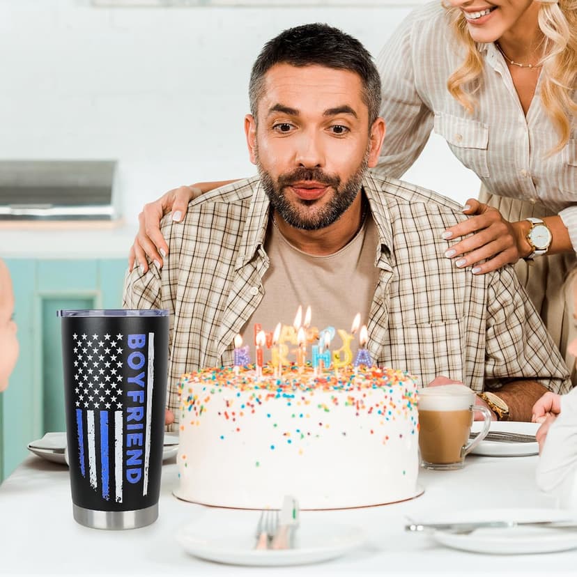 Gifts for Boyfriend Birthday - Cool Valentines Anniversary Day Gifts for Him Boyfriend from Girlfriend - Gift To My Boyfriend's Christmas 20oz Insulated Tumbler