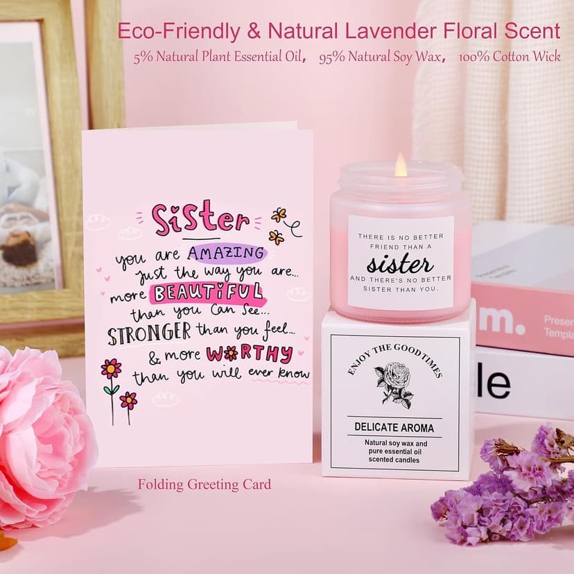 Sister Birthday Gifts, Christmas Mothers Day Birthday Gifts for Sister Set of 7