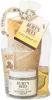 Burt's Bees Back to School Gift Ideas - Hand Repair Set, 3 Hand Creams plus Gloves - Almond Milk, Lemon Butter Cuticle Cream, Shea Butter Repair