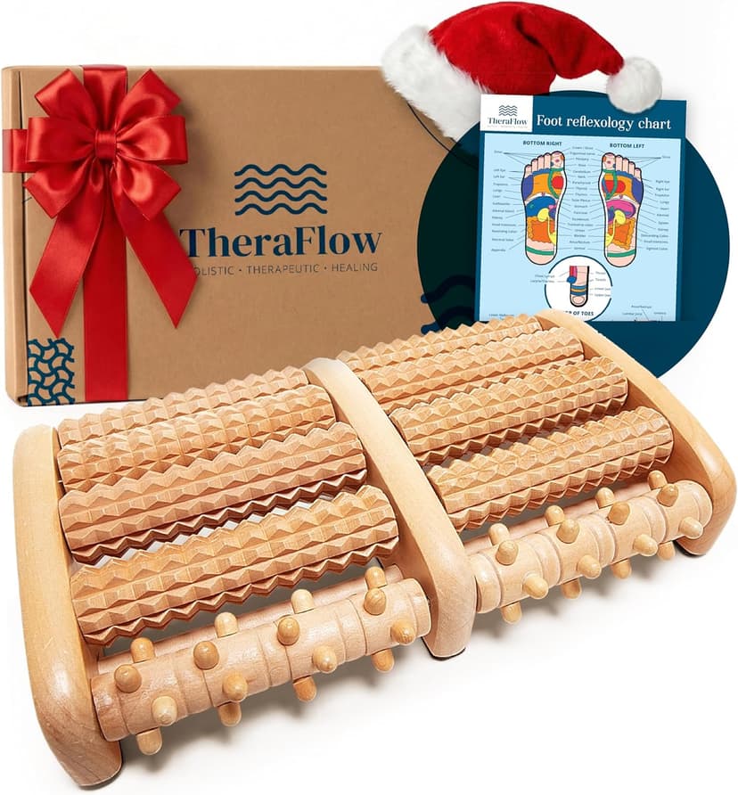 Theraflow Foot Roller for Plantar Fasciitis Relief | Feet Massage Gift for Women and Men | Foot Massager for Neuropathy, Reflexology and Deep Tissue Muscle Massage | Relaxing Gifts for Mom and Dad