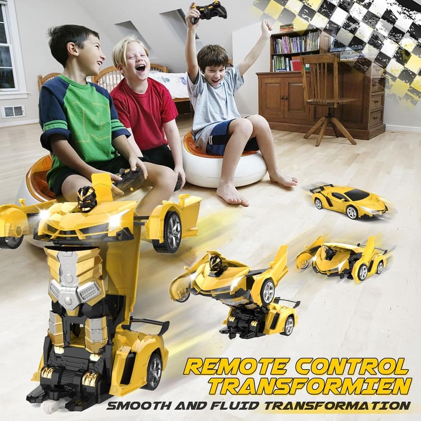 Transform Remote Control Car Toy for Kids 4 5 6 7 8, Remote Control Car for Boys 4-7, Transform Cars for Boys 4-6, Toy Car 5 Year Old Boy, Toys for 3 4 5 6 7 8 9 10 11 12 Years Old Boy
