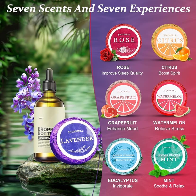 Shower Steamers Aromatherapy - 21Pcs Birthday Gifts for Women, Wife, Mom, Essential Oil, Nasal Relief, Self Care Home Spa Gifts for Woman, Elephant Christmas Gifts for Adults, Women, Teachers, Her