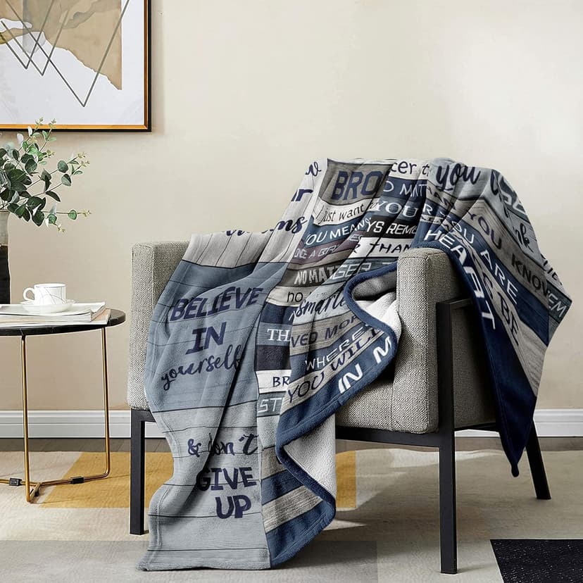 Yamco Big Brother Gift - Gifts for Brothers 60" x 50" Blanket - Funny Brother Gifts from Sister for Birthday - Cool Birthday Gifts for Older Brothers - Bro Christmas Graduation Gift Ideas