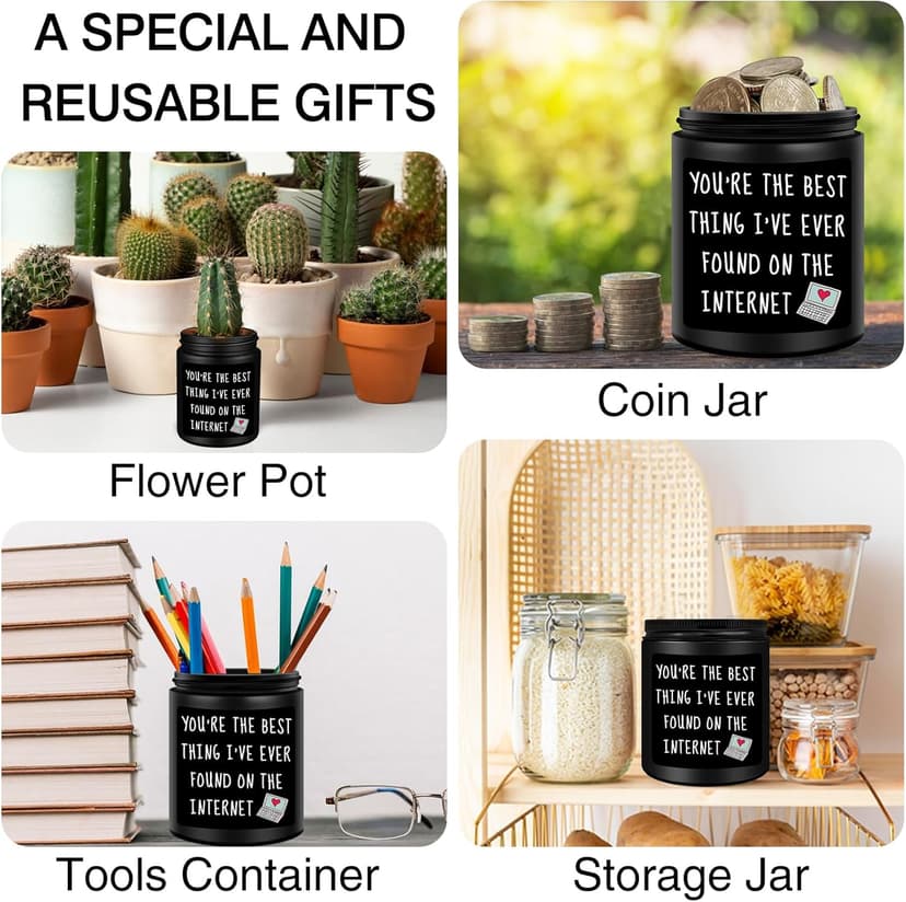 Anniversary Birthday Gifts for Men, Gifts for Boyfriend, Funny Romantic Wedding Gift for Men, Him, Boyfriend, Husband, Best Friends, Lover, Black Cedar Juniper Sandalwood Candle