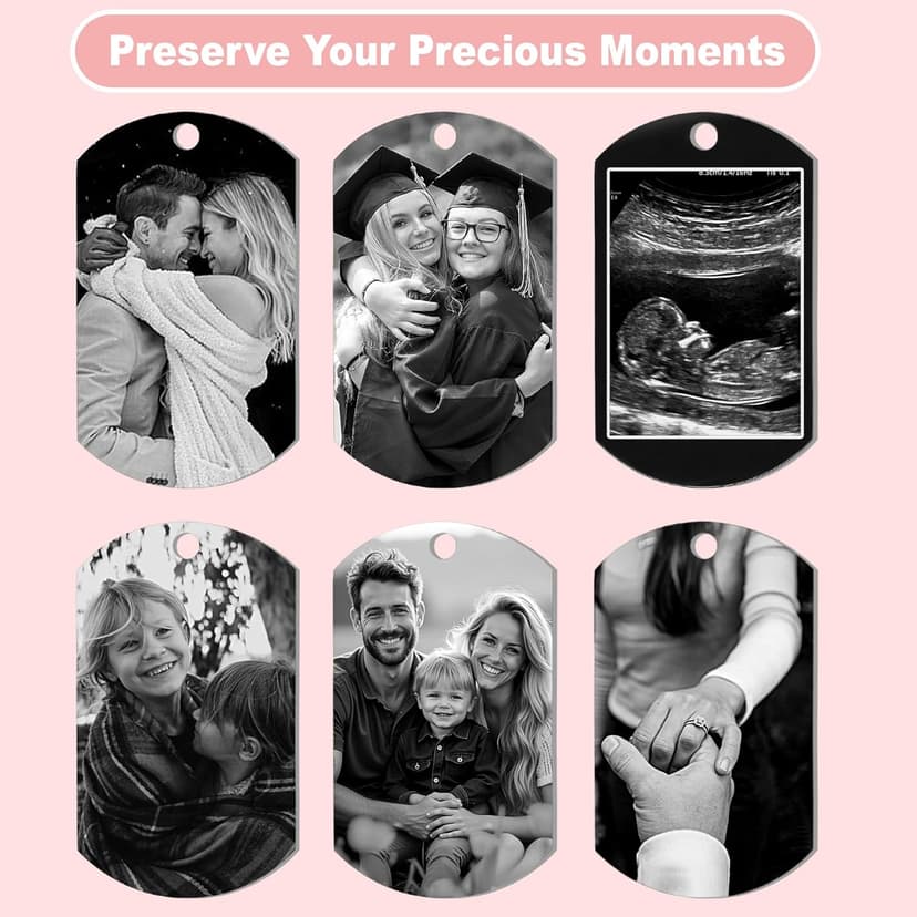 Queenberry Custom Keychain with Picture Personalized Photo Keychain Gift Valentines Day for Men Boyfriend