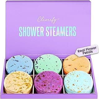 Cleverfy Shower Steamers Aromatherapy for Women and Men – Self-Care Shower Bombs for Stress Relief and Relaxation – 6 Tablets