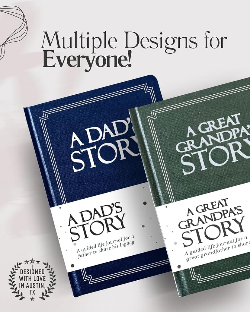 Grandpa's Life Story Journal (Hardcover): A Meaningful Keepsake for Grandpa to Share His Journey & Memories, Book Includes 250+ Prompt Questions, Sentimental Gift for Father's Day, Birthday, Christmas