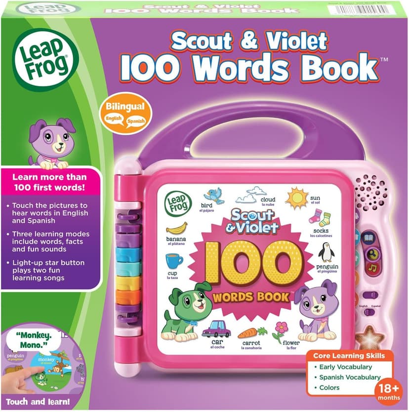 LeapFrog Scout and Violet 100 Words Book, Purple