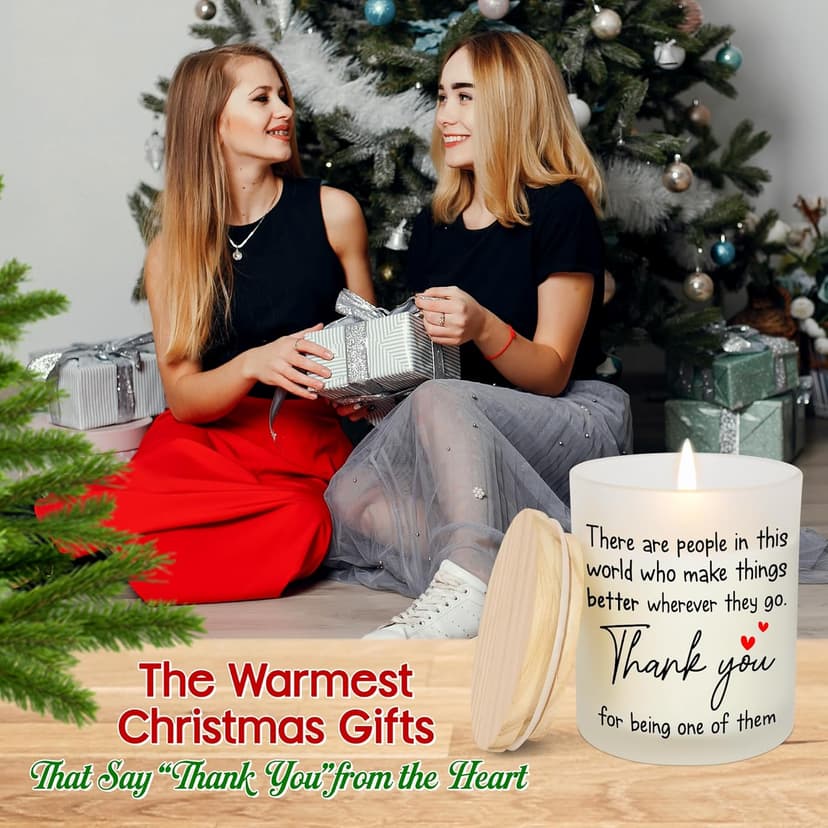 OASSIE Thank You Gifts for Women - Long Lasting Vanilla Lavender Candle 10 Oz - Appreciation Inspirational Birthday Gifts for Women Coworkers Friend Teachers Nurses Boss Employees