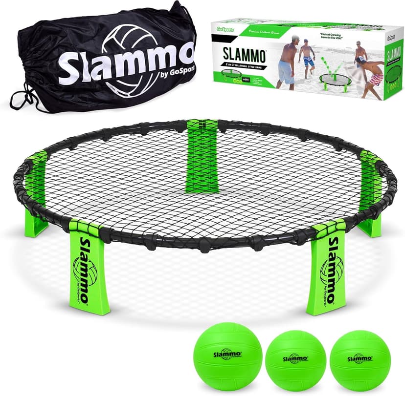GoSports Slammo Outdoor Game Set - Perfect Holiday Gift For Teens, Kids and Family (Includes 3 Balls, Carrying Case and Rules)