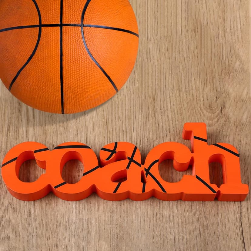 2 Pcs Coach Wood Word Marker Pen Set Coach Gift Coach Dad Gifts Coach Gifts Shelf Desk Decor Ready to Autograph(Basketball)