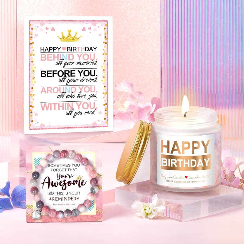 Birthday Gifts for Teen Girls, Best Friend Gift for Her, Happy Birthday Relaxing Spa Gifts Basket Self Care Gift for Mom, Wife, Girlfriend, Sister, Her, Friends, Coworker