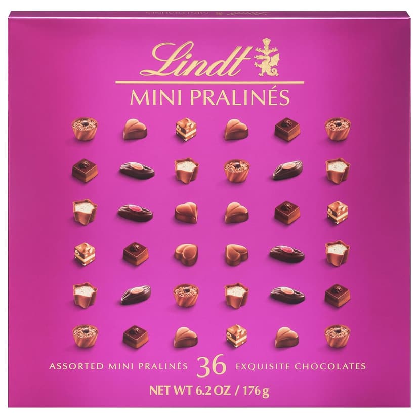 Lindt Mini Pralines, Assorted Chocolate Pralines with Premium Filling, Perfect for Mother’s Day Gifting, 6.2 oz Box