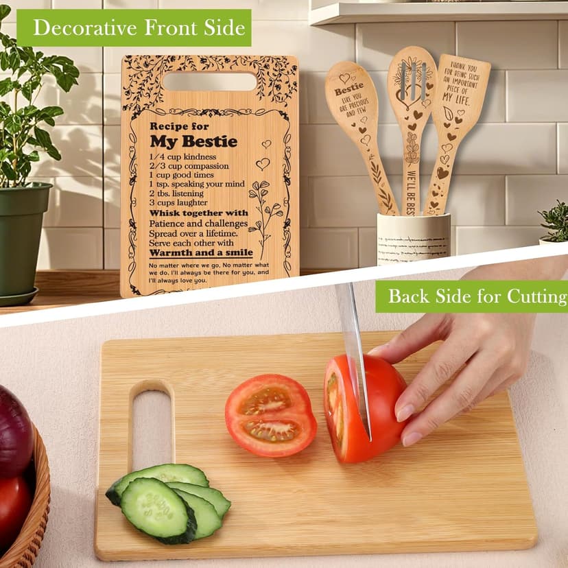 To My Bestie Gifts for Friendship Gifts for Women Friends Birthday Christmas Gifts Ideas for BFF Bestie Soul Sister Bestie Gifts for Women Friend BFF Gifts Best Friend Cutting Boards for the Kitchen