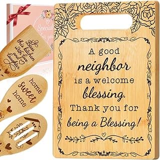Neighbors Gifts, Thank You Gift for Neighbors, Housewarming Gift for Neighbors, Christmas Gift for Neighbors, Welcome Neighbors Cutting Board Set Gift, A Good Neighbor is a Welcome Blessing