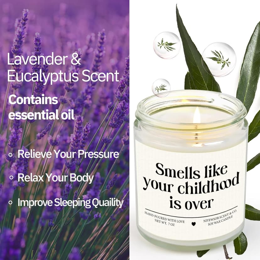 Niyewsor 18th Birthday Gifts for Girls Boys, Eighteen Birthday Candle, 2007 18th Birthday Decorations for Girls Boys, 18 21 Year Old Bday Gifts for Daughter, Son, Sister, Niece, Handmade, 7oz